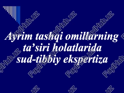 sud-tibbiy ekspertiza — PPTX