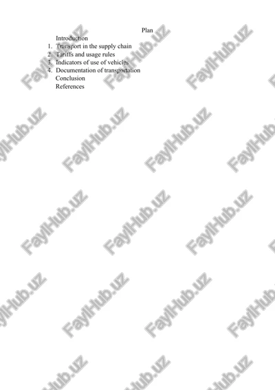 transportation in the supply chain — DOCX