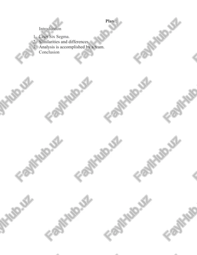 lean six sigma — DOCX