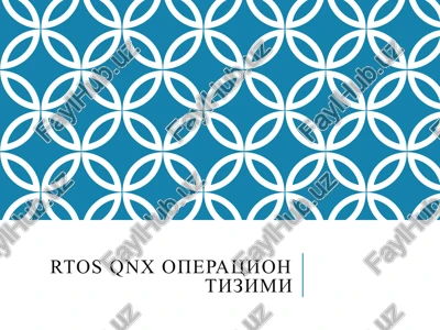 qnx operatsion tizimi — PPTX