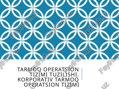 tarmoq operatsion tizim — PPTX