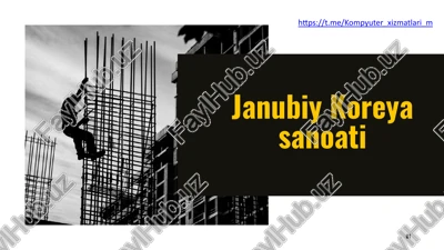 janubiy koreya sanoati — PPTX