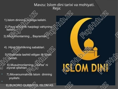 islomdinining vujudga kelishi — PPTX