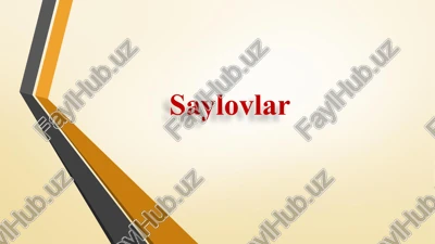 saylovlar — PPTX