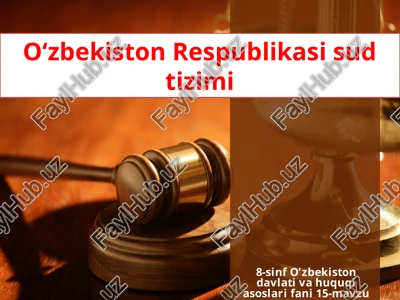 o‘zbekiston respublikasi sud tizimi — PPTX