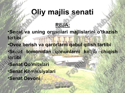 oliy majlis senati — PPT