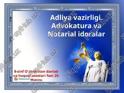 o'zbekiston davlati va huquq asoslari fani — PPTX