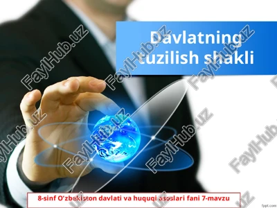 davlatning tuzilish shakli — PPTX