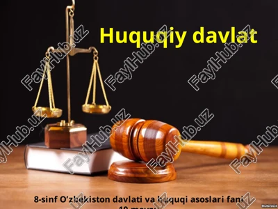 huquqiy davlat — PPTX
