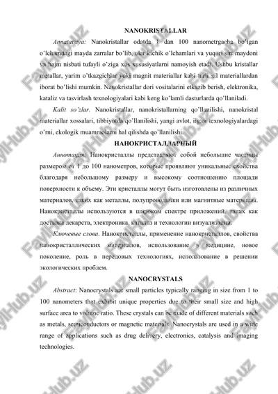 nanokristallar — DOCX