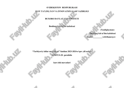 boshlangʻich sinf tarbiya oʻquvchilarga iqtisodiy tarbiya berish metodikasi — DOCX