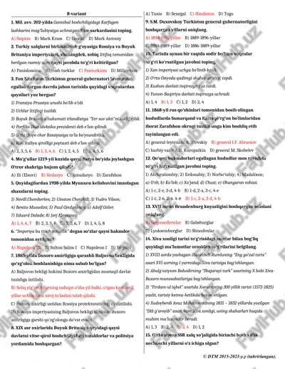 fon kaufman turkiston general-gubernatori lavozimini egallab — DOCX