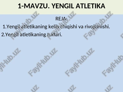 yengil atletika — PPT