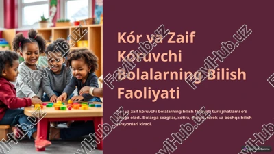 kór va zaif kóruvchi bolalarning bilish faoliyati — PPTX