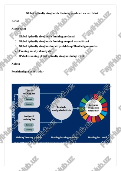 global iqtisodiy rivojlanish — DOCX