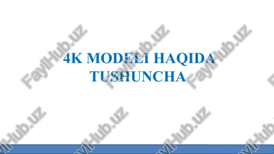 4k modeli haqida tushuncha — PPTX