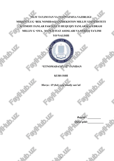 o‘zbek xalq amaliy san’ati — DOCX