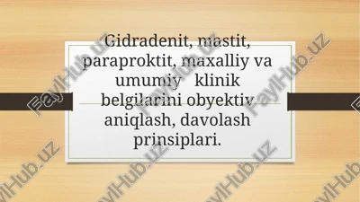 gidradenit, mastit, paraproktit — PPTX