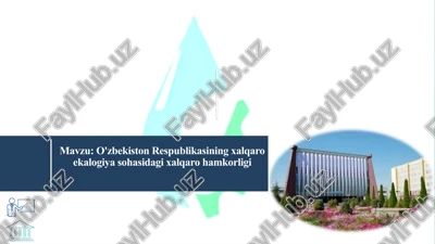 xalqaro ekologiya — PPTX