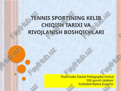 tennis — PPTX