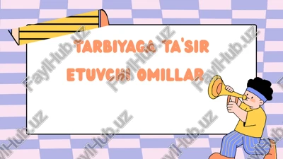 tarbiyaga ta'sir etuvchi omillar — PPTX