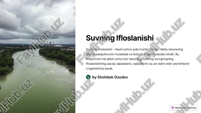 suvning ifloslanishi — PDF
