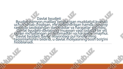 davlat byudjeti — PPTX