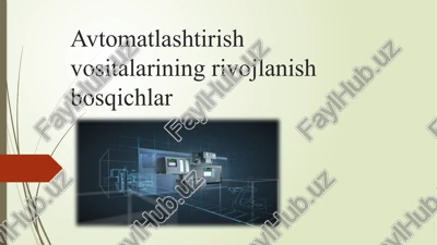 avtomatlashtirish tushunchasi — PPTX