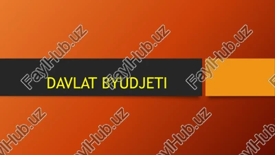davlat budjeti — PPTX
