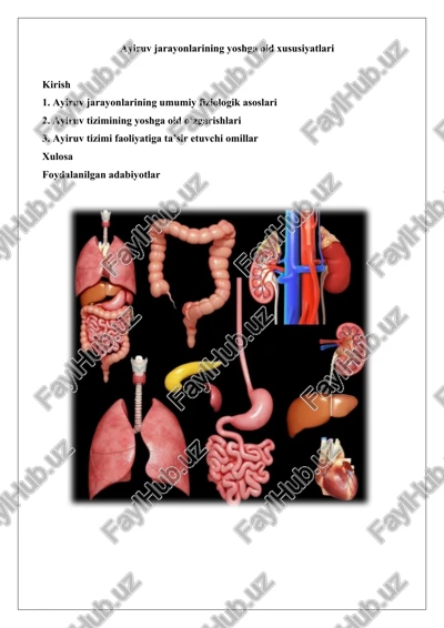 ayiruv jarayonlarining yoshga oid xususiyatlari — DOCX