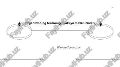 organizmning termoregulyatsiya mexanizmlari — PPTX