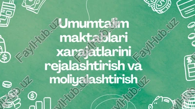 umumta'lim maktablari xarajatlarini rejalashtirish va moliyalashtirish — PPTX