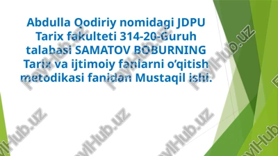 talabalarning mustaqil faoliyatlari pedagogik boshqarishning mohiyati — PPTX