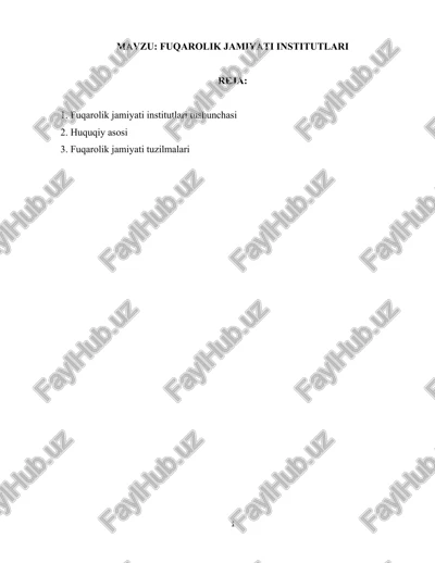 fuqarolik jamiyati institutlari — DOCX