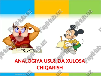 analogiya usulida xulosa chiqarish — PPT