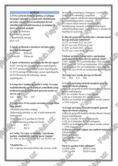 agrar sivilizatsiya — DOC