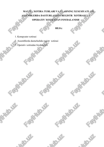 kompyuter xotirasi — DOCX
