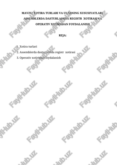 kompyuter xotirasi — DOCX