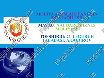 xalqaro biznes moliyasi — PPTX