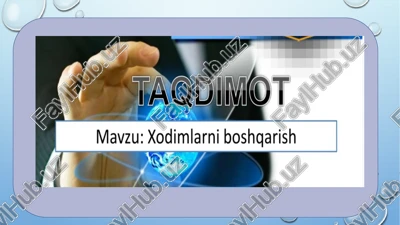 xodimlarni boshqarish — PPTX