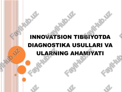 diagnostika – tibbiyot va veterinariya — PPTX