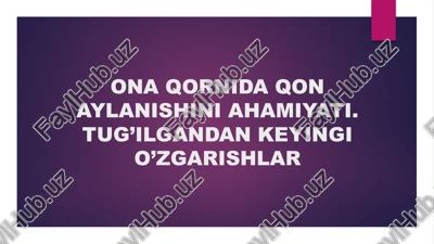 yurakning rivojlanishi — PPTX