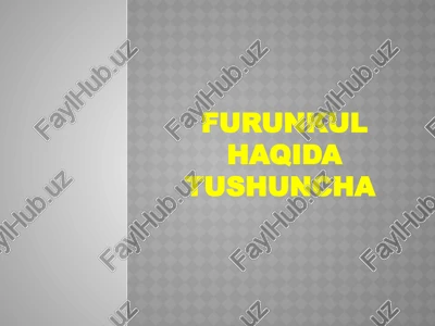 furunkul haqida tushuncha — PPTX