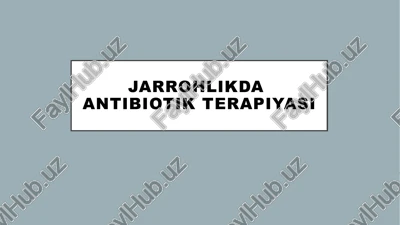 antibiotik terapiyasi — PPTX