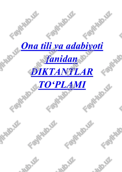 diktantlar to‘plami — DOCX