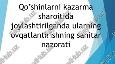 oziq-ovqat mahsulotlarini sanitariya ekspertizasi — PPTX