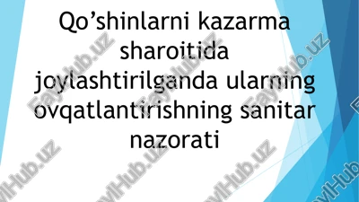oziq-ovqat mahsulotlarini sanitariya ekspertizasi — PDF