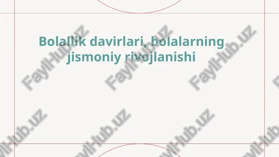 jismoniy rivojlanish ko'rsatkichlari — PPTX
