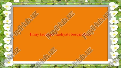 ilmiy tadqiqot faoliyati bosqichlari — PDF