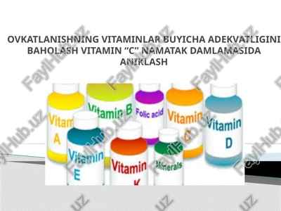 vitaminlar — PPTX